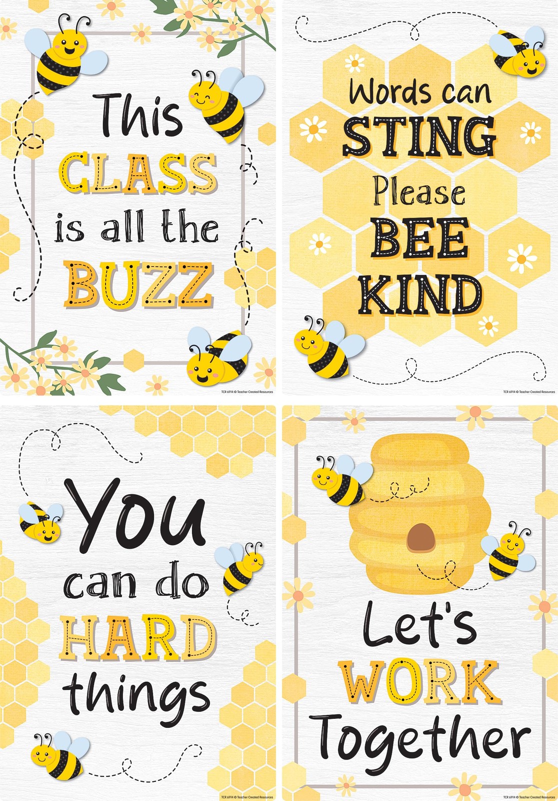 Teacher Created Resources Buzzing Bees Positive Sayings Educational Poster Pack