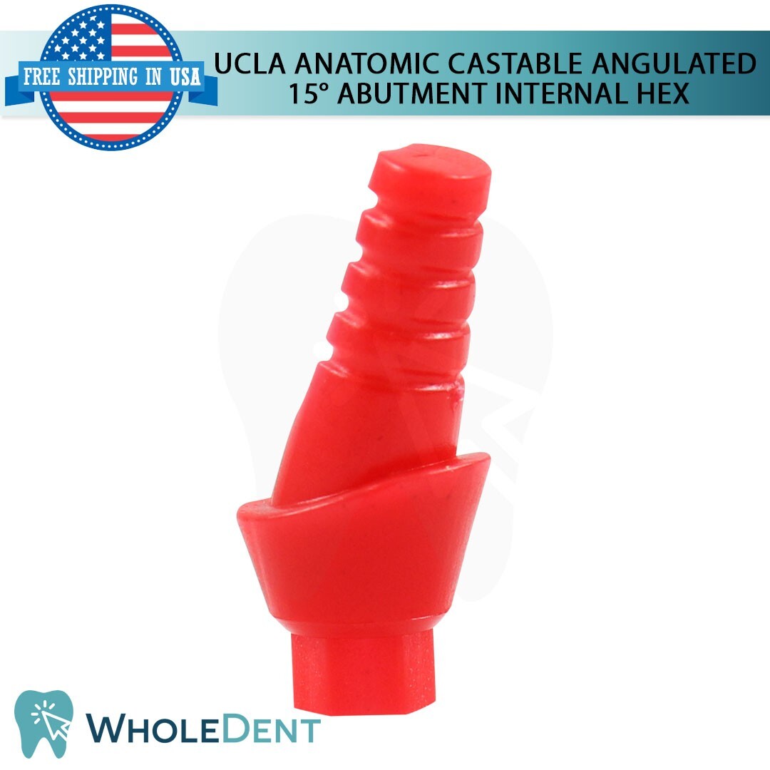 10x UCLA Angulated Anatomic Fully Castable Abutment 15° Int Hex