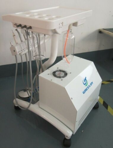 Dental Mobile Adjustable Treatment Unit GU-P302 4H+Dental Air Compressor GU-P300