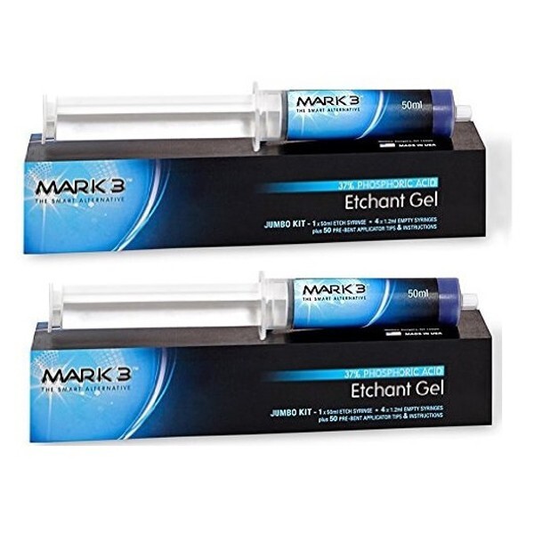 JUMBO ETCHANT GEL KIT 37% PHOSPHORIC ACID #100-9092, MARK3, 2 Kits, ($29.11/Kit)