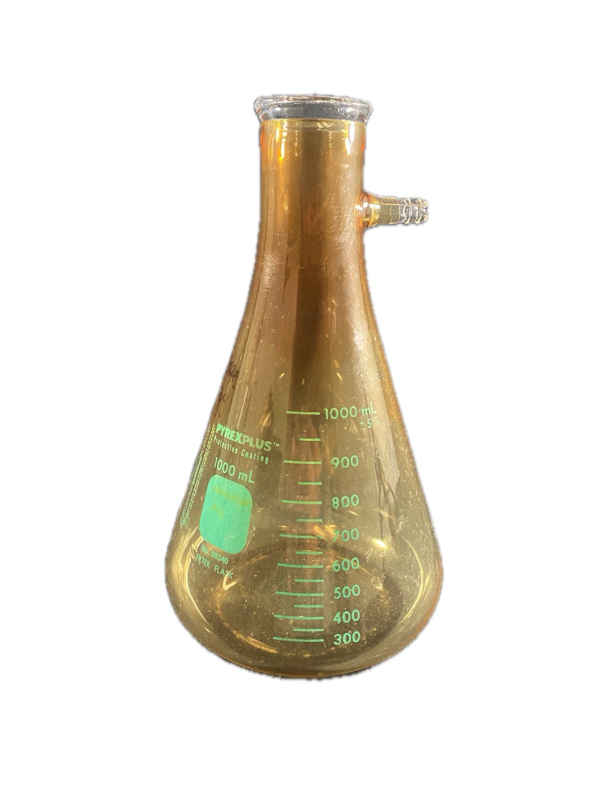 PYREXPLUS 1L PVC Coated Heavy Wall Filtering Flask Sidearm Tubulation 65340-1L A