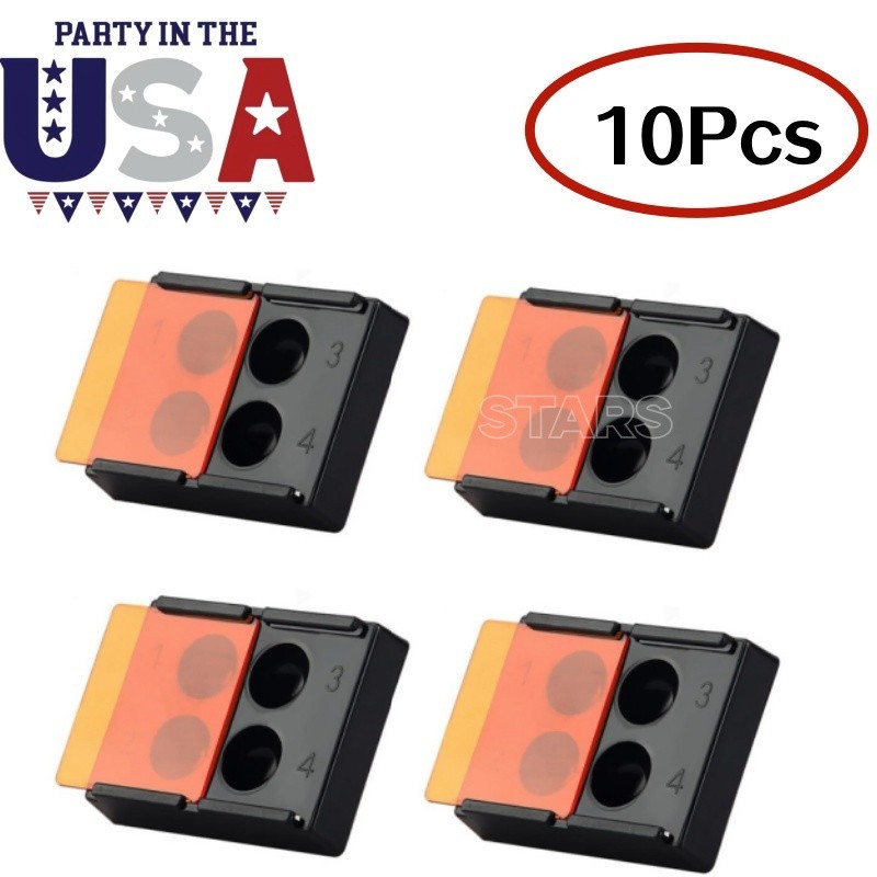10Pcs Dental Mixing Well Composite Resin Shading Protection Boxes with Cover USA