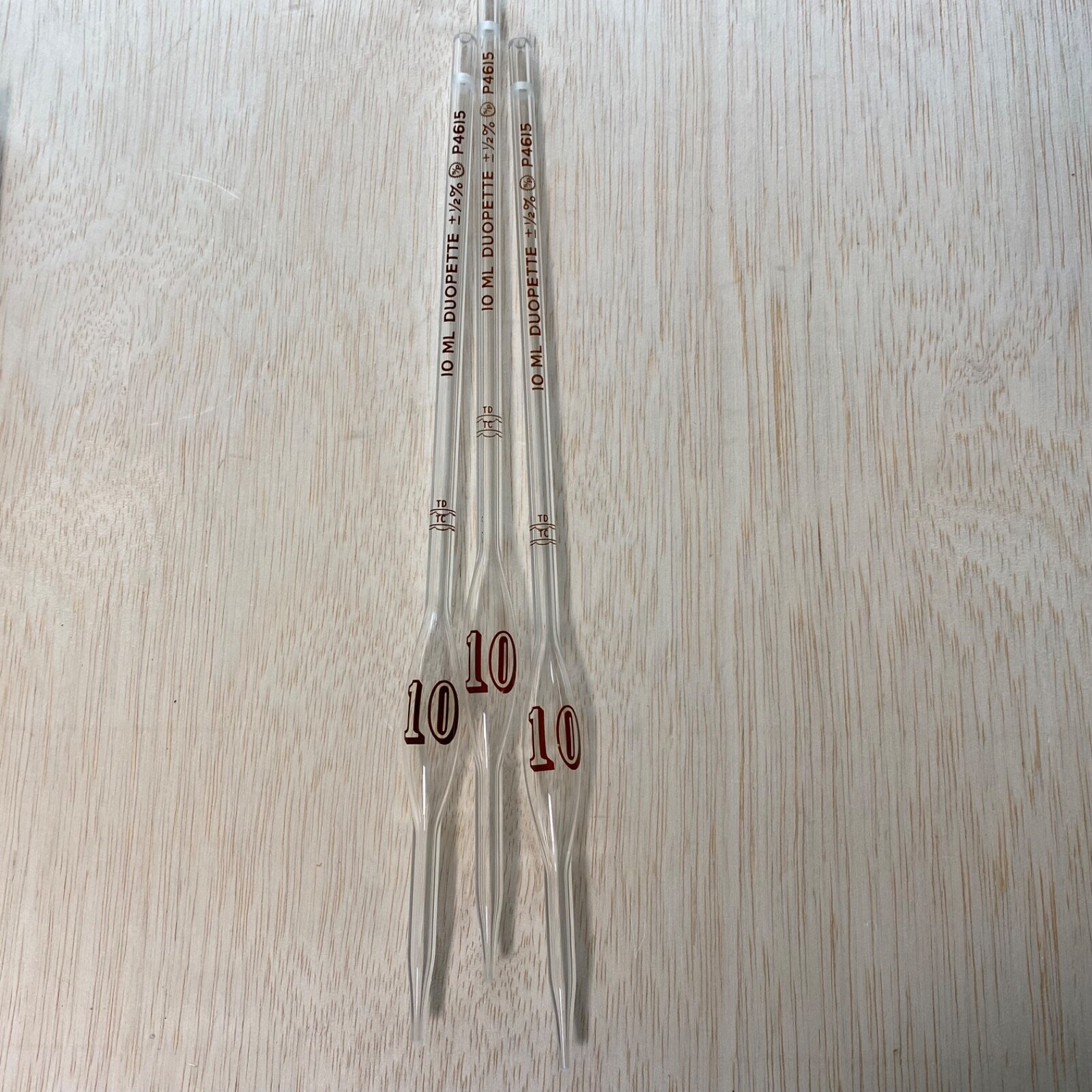 Lot Of 3 SP Lab Glass 10 ML Duopette P4615 Volumetric Pipette 13″ Long