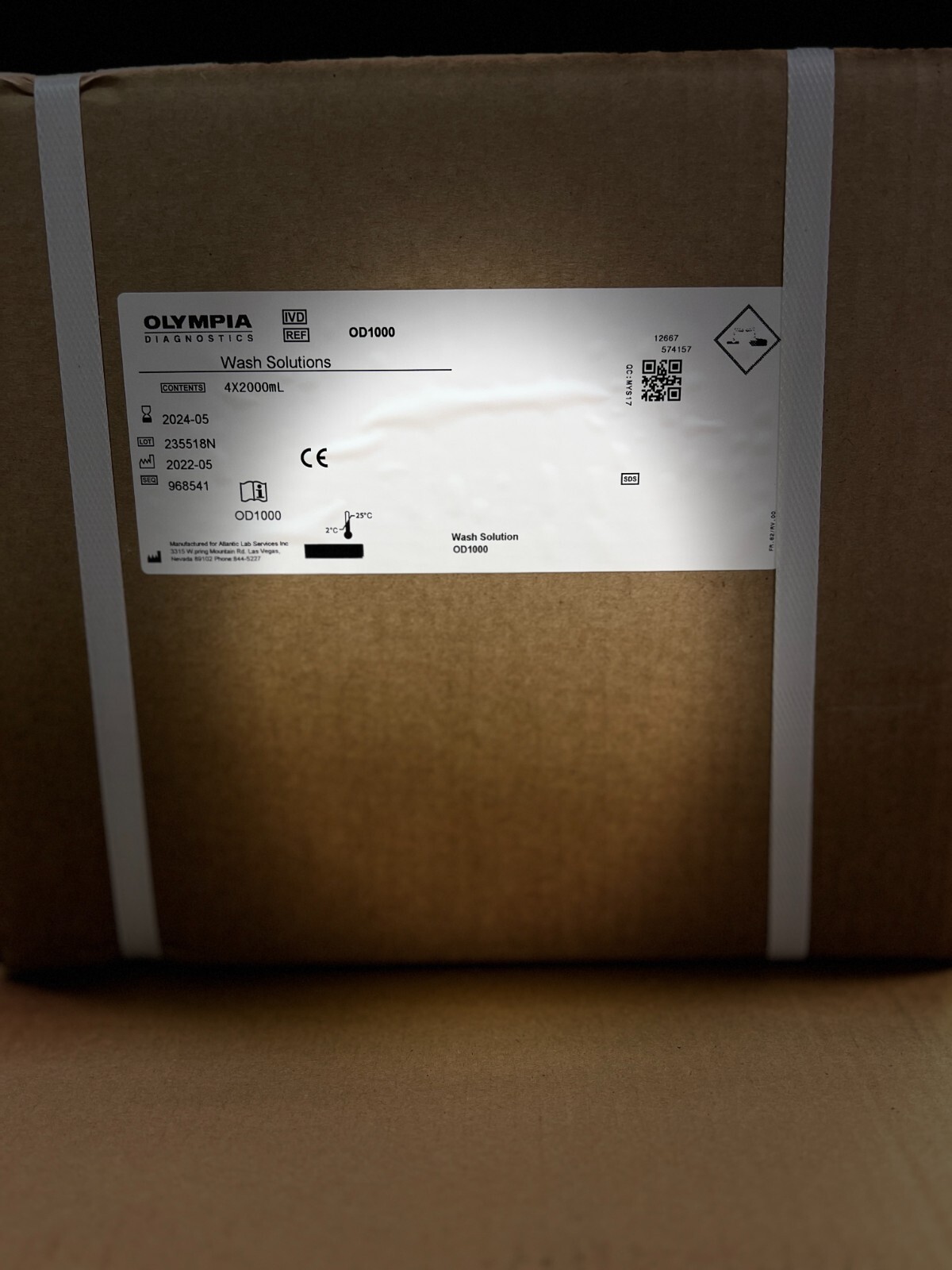 OD1000 Wash Solution – 4 x 2L (8L) – for Beckman Coulter AUs (OSR0001)