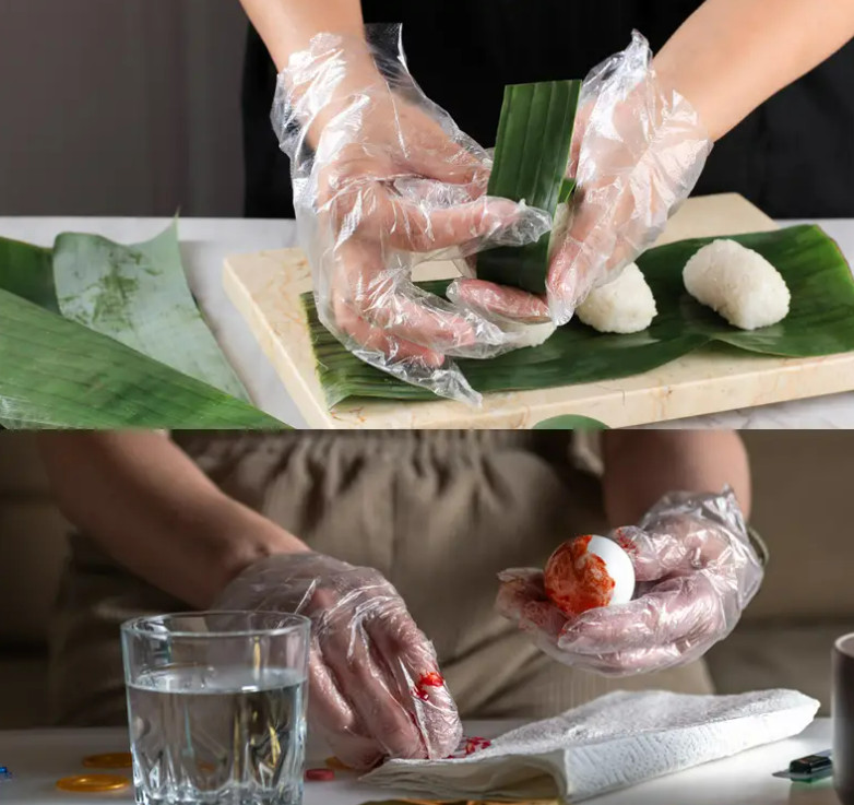 Disposable TPE Food Safe Grade Gloves Transparent Plastic Glove