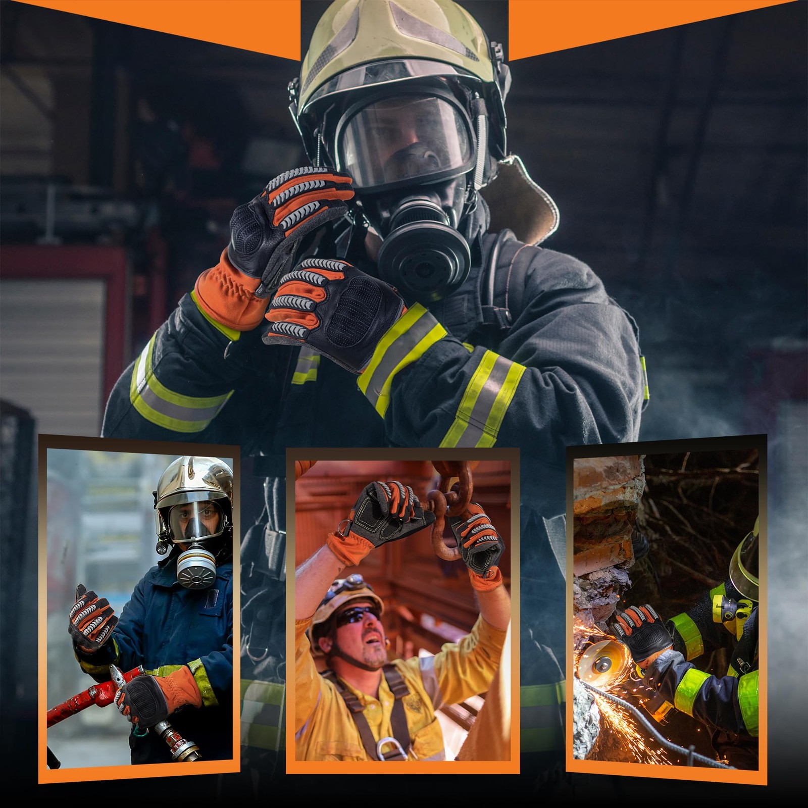 Handlandy Firefighter Rescue Extrication Glove Heavy Duty Impact Safety Gloves