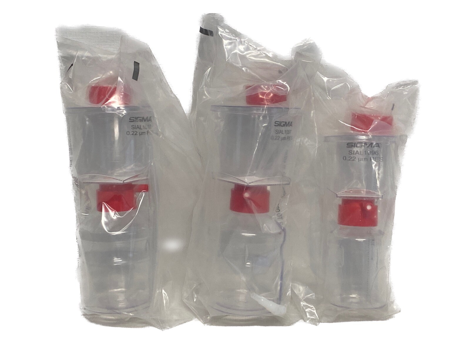 (3 Pc) SIGMA MILLIPORE 250mL 500mL Vacuum Filtration System 0.22um PES SIAL 1096
