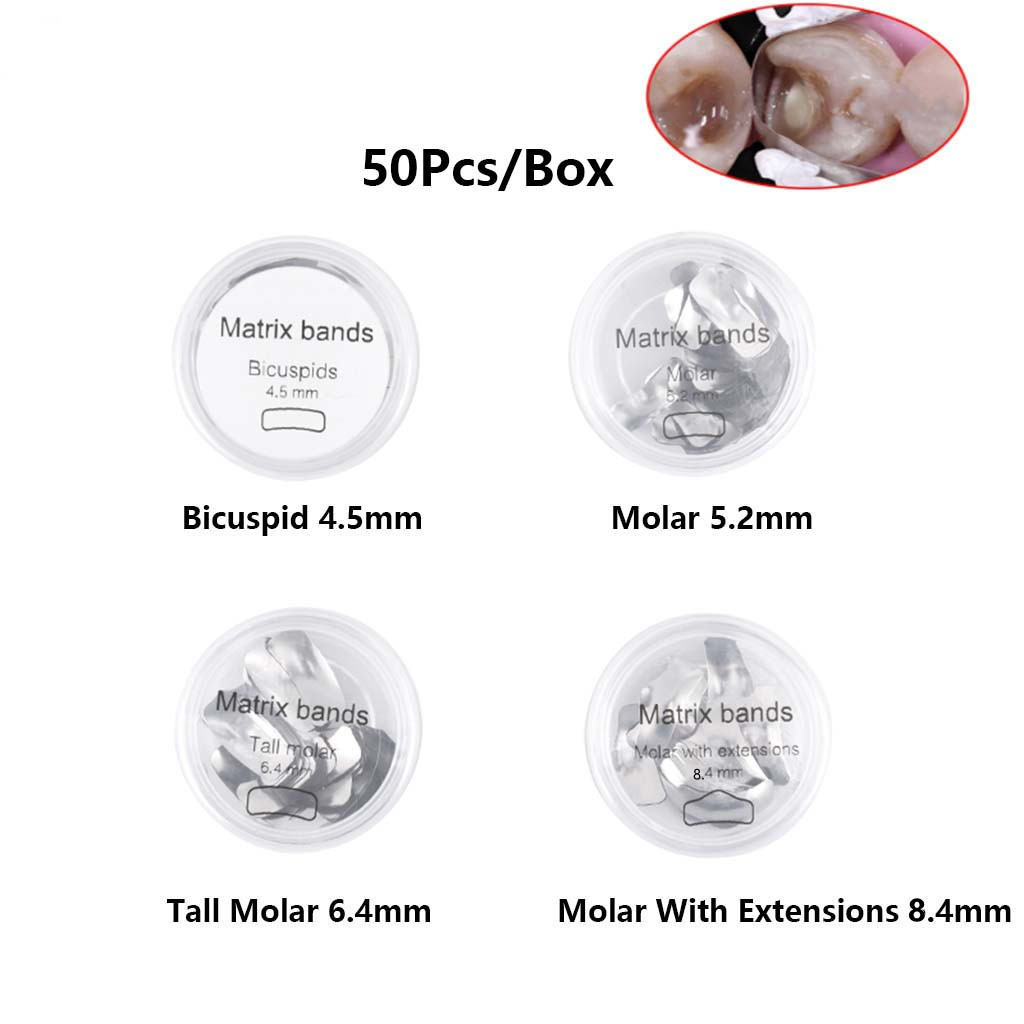 Dental Matrix Band Bicuspids/Tall Molar/Molar with Extensions Refill Matrices