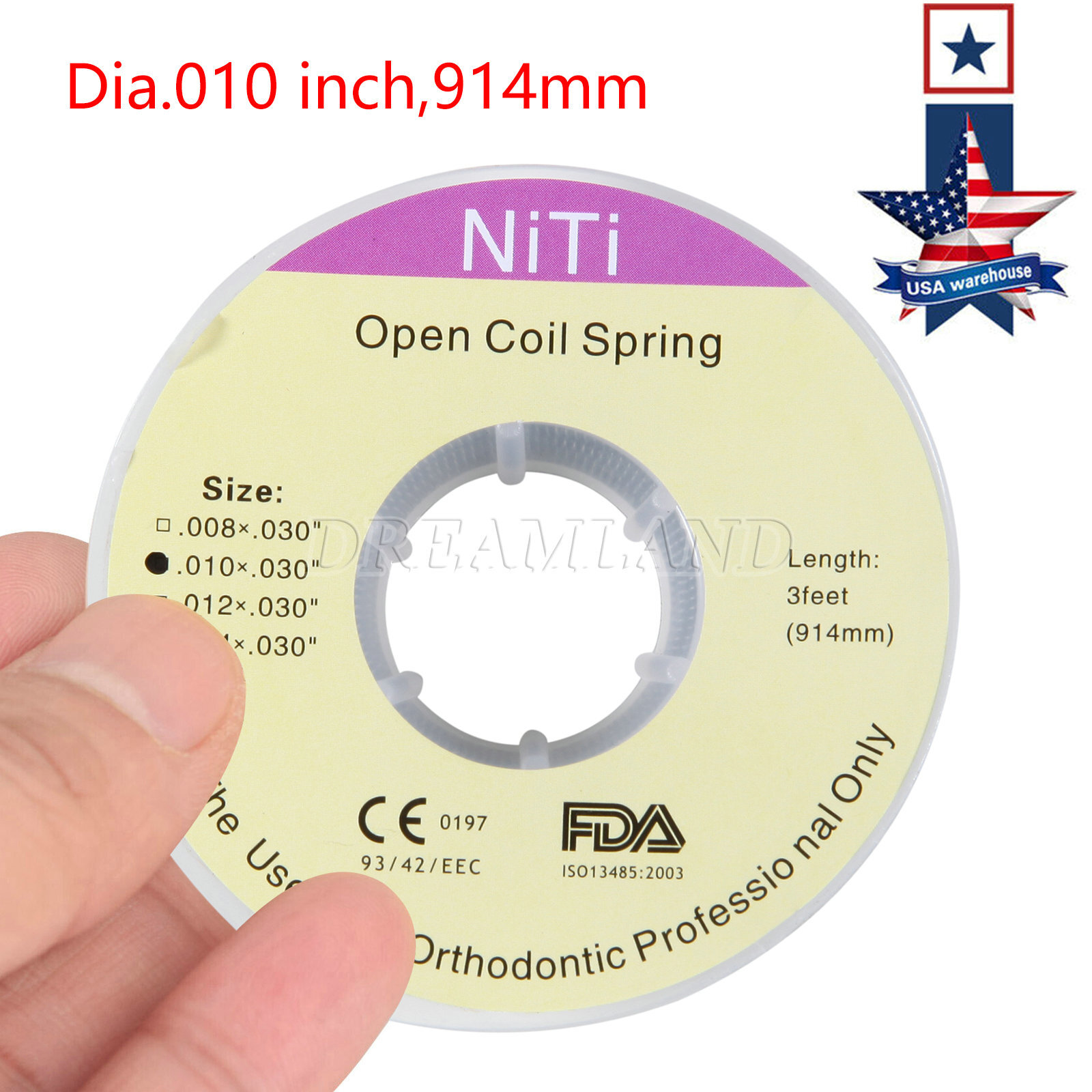 1 Pack Dental Orthodontic Niti Open Coil Spool Springs 010*030″