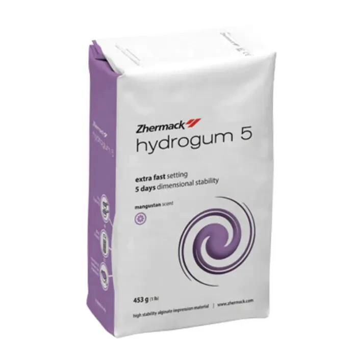 Zhermack Hydrogum 5 Alginate Extra Fast Setting Impression Dental Material 453g.