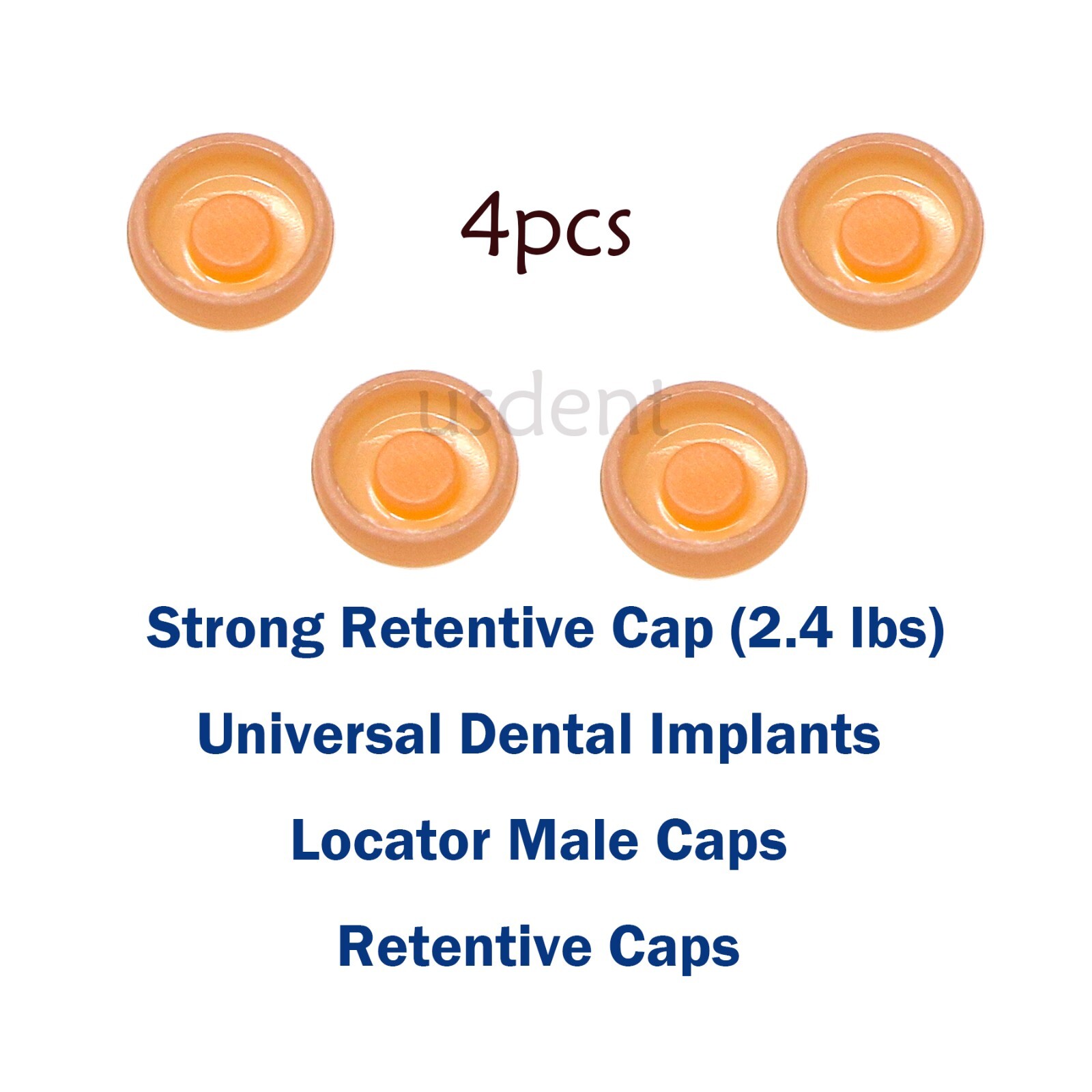 US Dental Universal Locator Male Caps 2.4lbs Overdenture Abutment 20pcs/Set