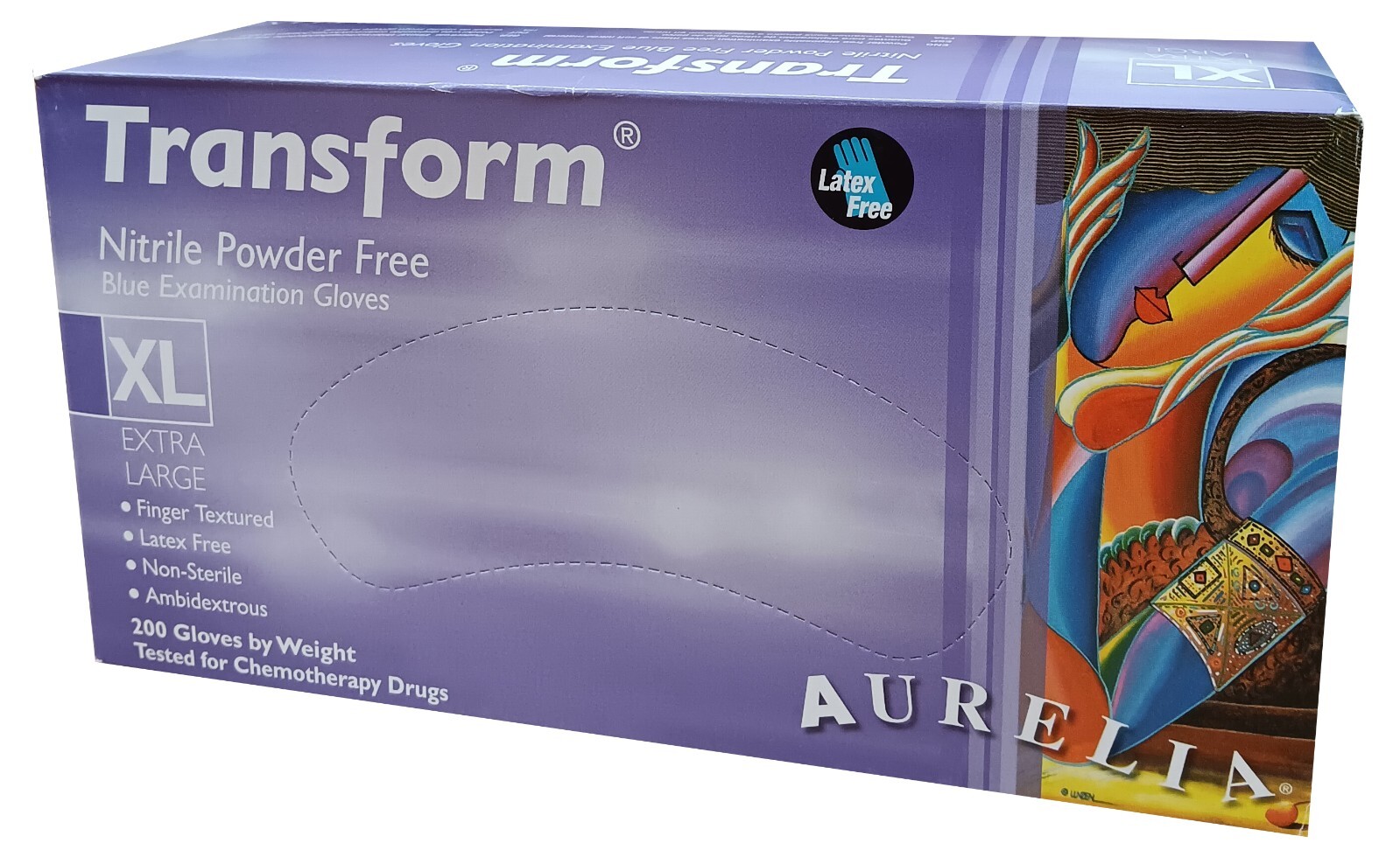 2000pcs Aurelia Transform Nitrile Gloves Transblue, 200pc/Bx (SPECIAL PRICE!!)