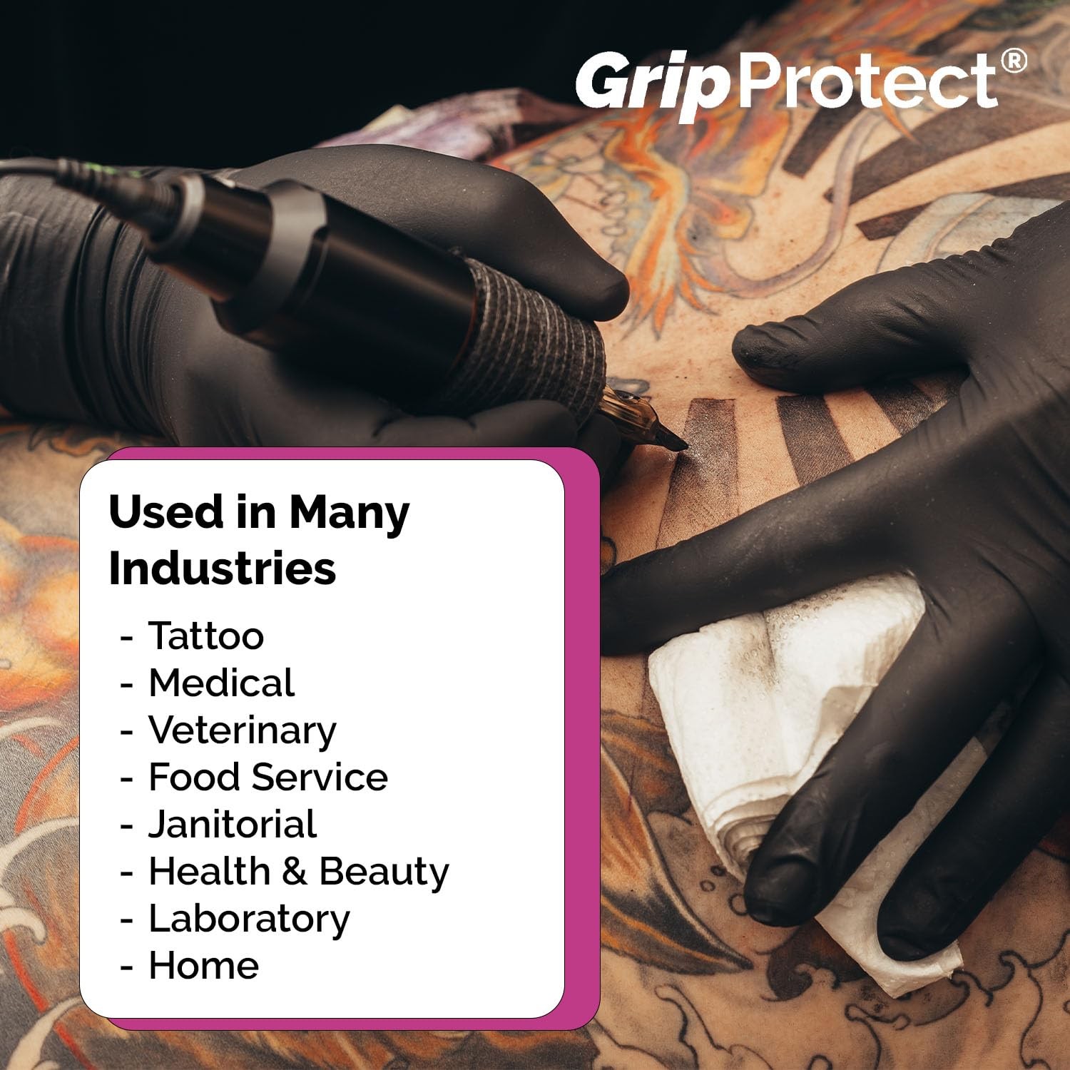 GripProtect® Precise Black Nitrile Gloves, Exam, 4 X-Large (100 Count),