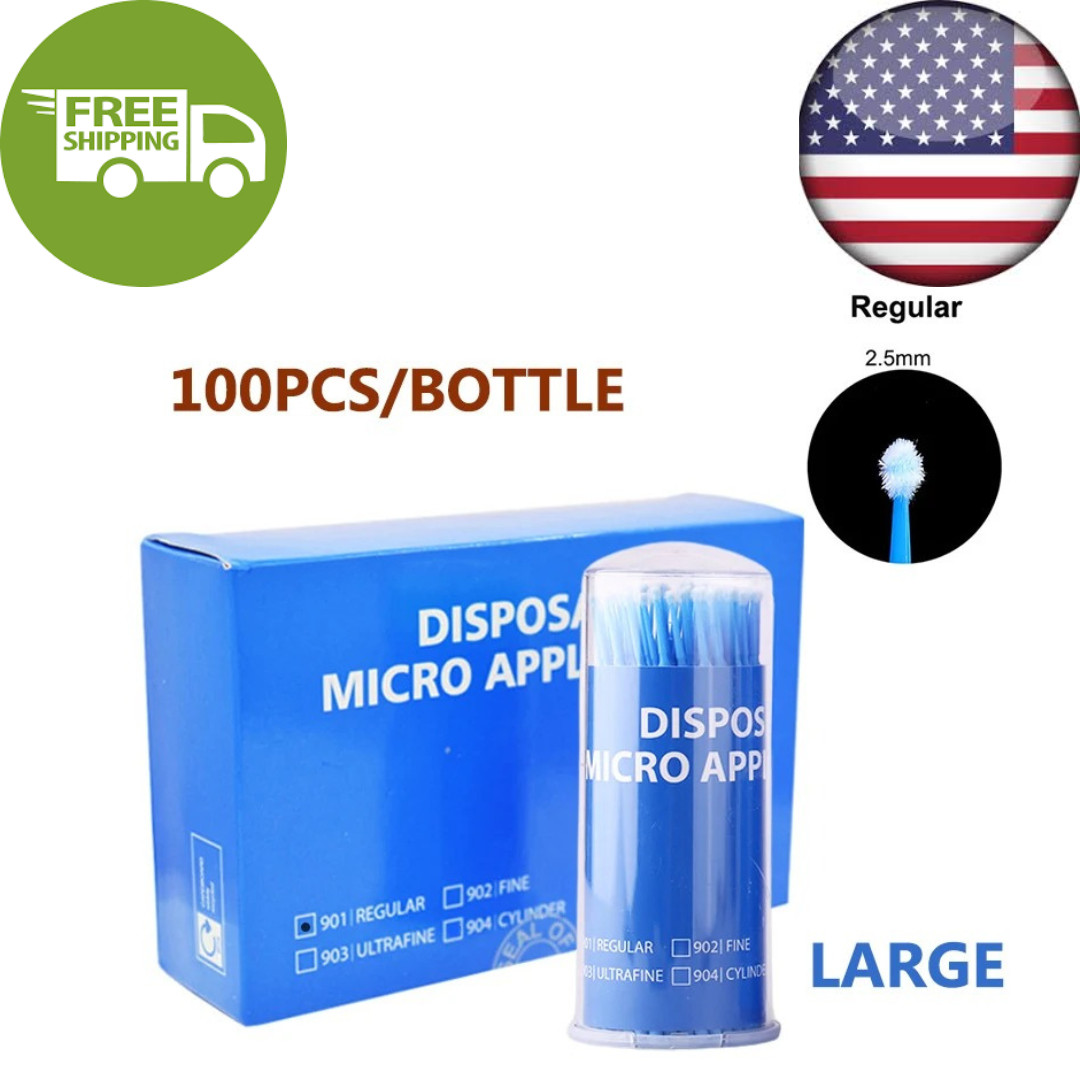 100Pcs Dental Micro Brush Applicators Disposable Oral Care Micro Brushes