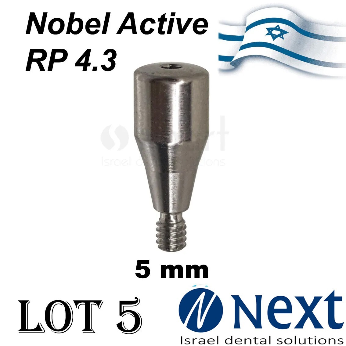 lot x 5 Healing cap Abutment Nobel Active RP 4.3 compatible 5 mm