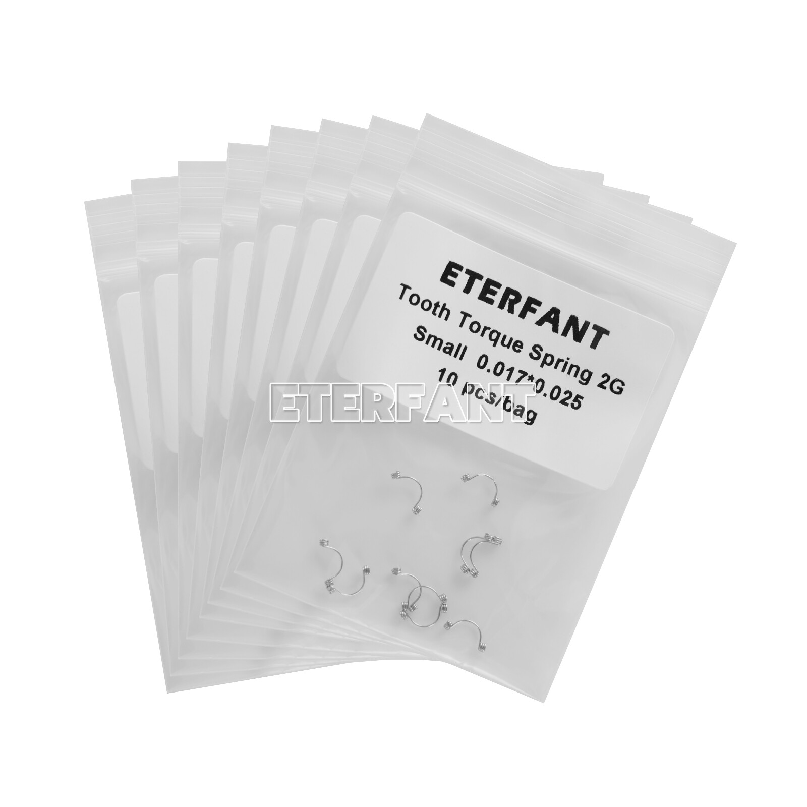 50pcs Dental Orthodontic Anterior Tooth Curved Torque Springs Small/Medium/Large