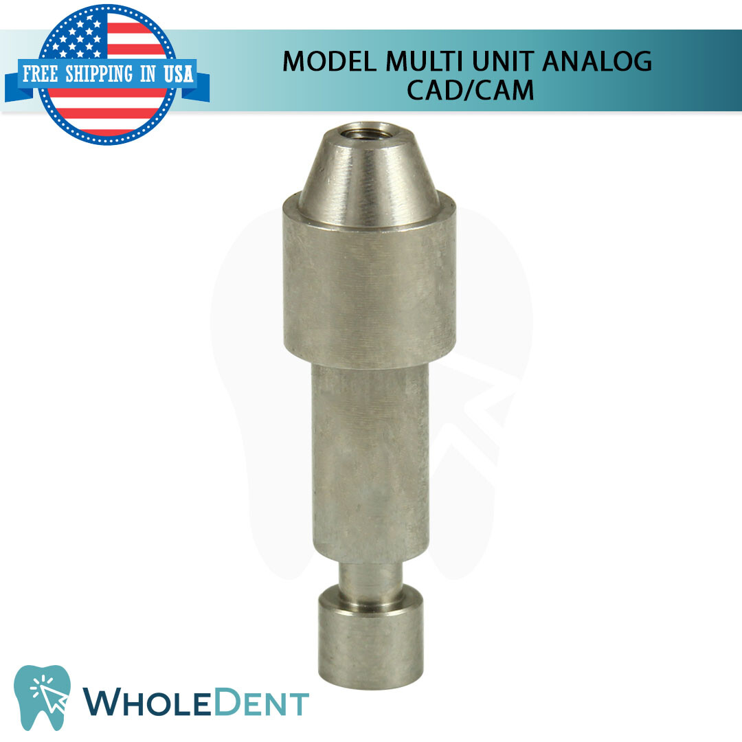5x Dental 3D Analog Multi-Unit System 1.6mm CAD/CAM Stainless Steel
