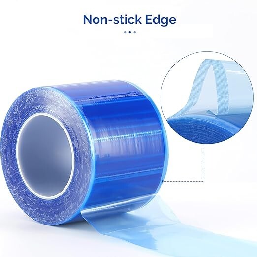 8 Rolls Dental Medical Barrier Film Tape Adhesive Roll 1200 Sheets 4″ x 6″