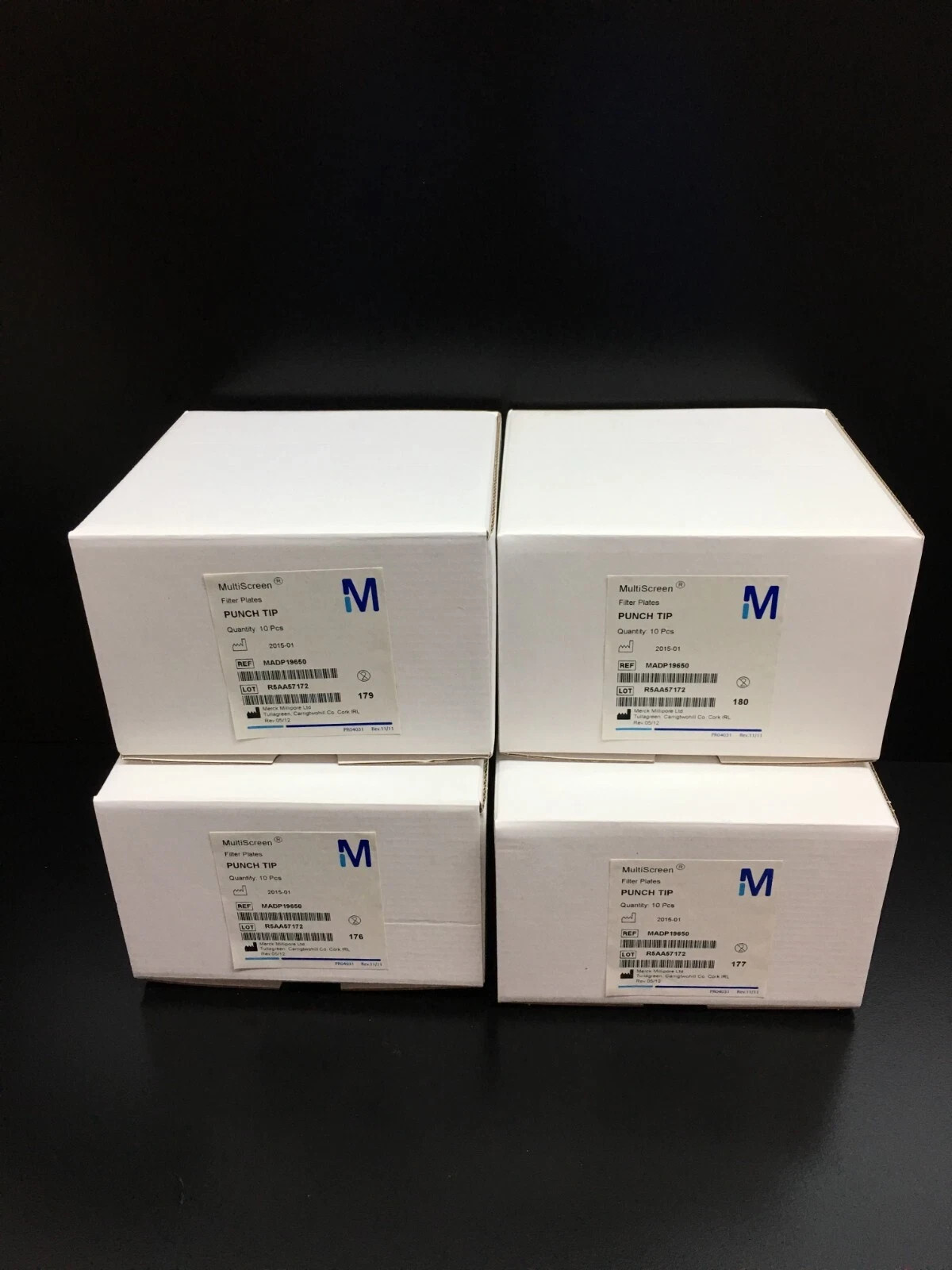 Millipore REF MADP19650 MultiScreen Filter Plates Punch Tip 96 Well Lot 4 Packs