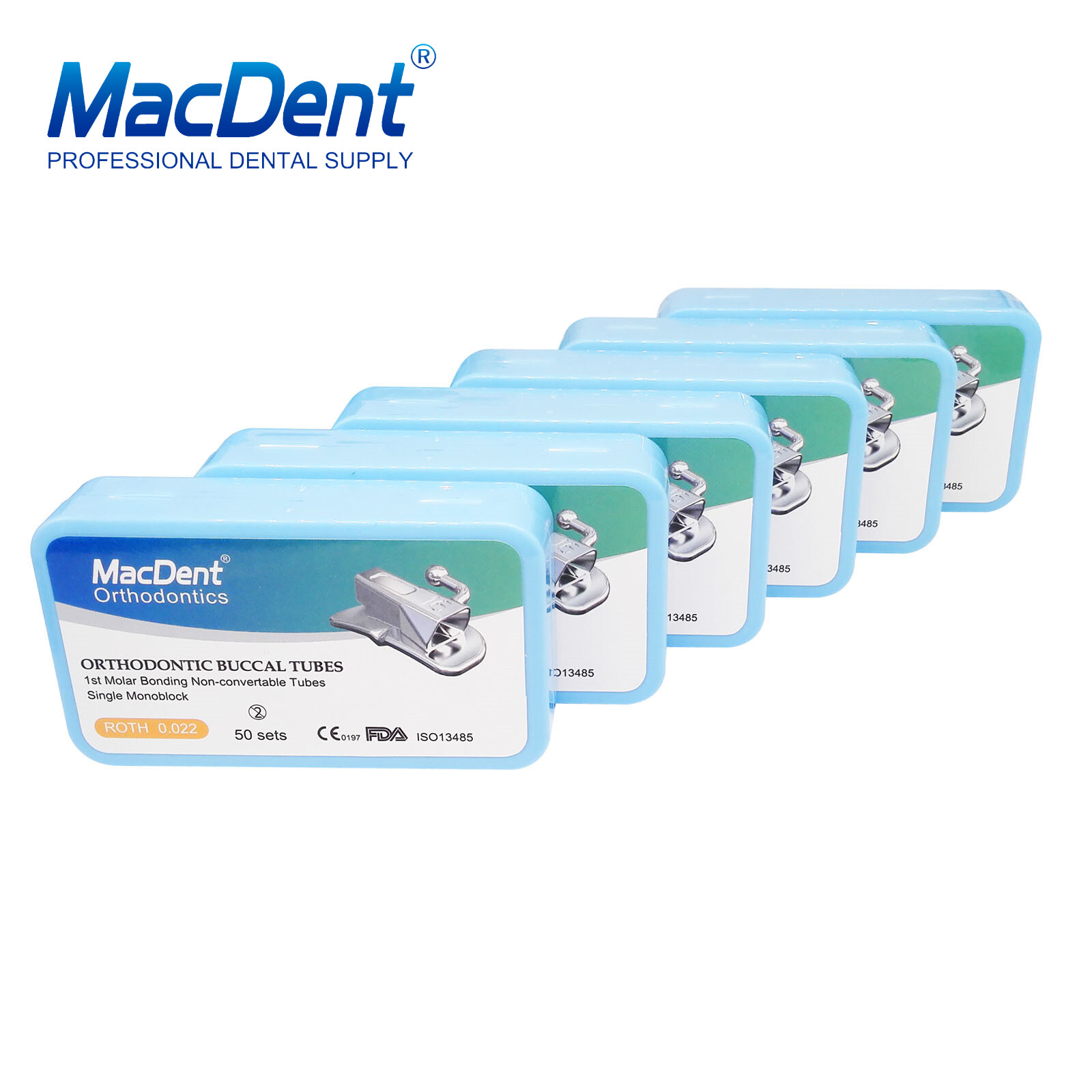 MacDent Dental Ortho Braces Brackets Mini Roth.022 345H/Arch Wire/Buccal Tube