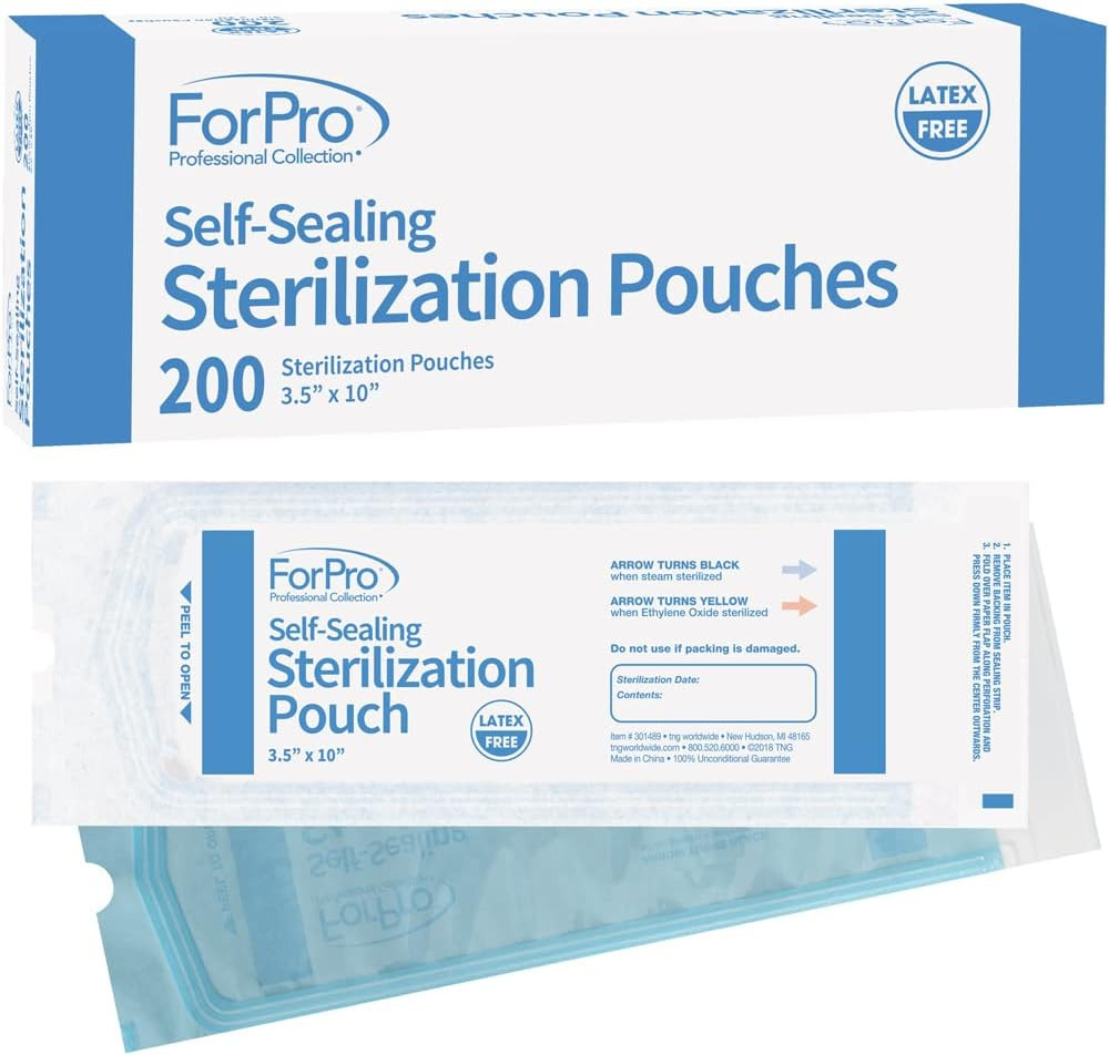Self-Sealing Sterilization Pouches, Latex-Free