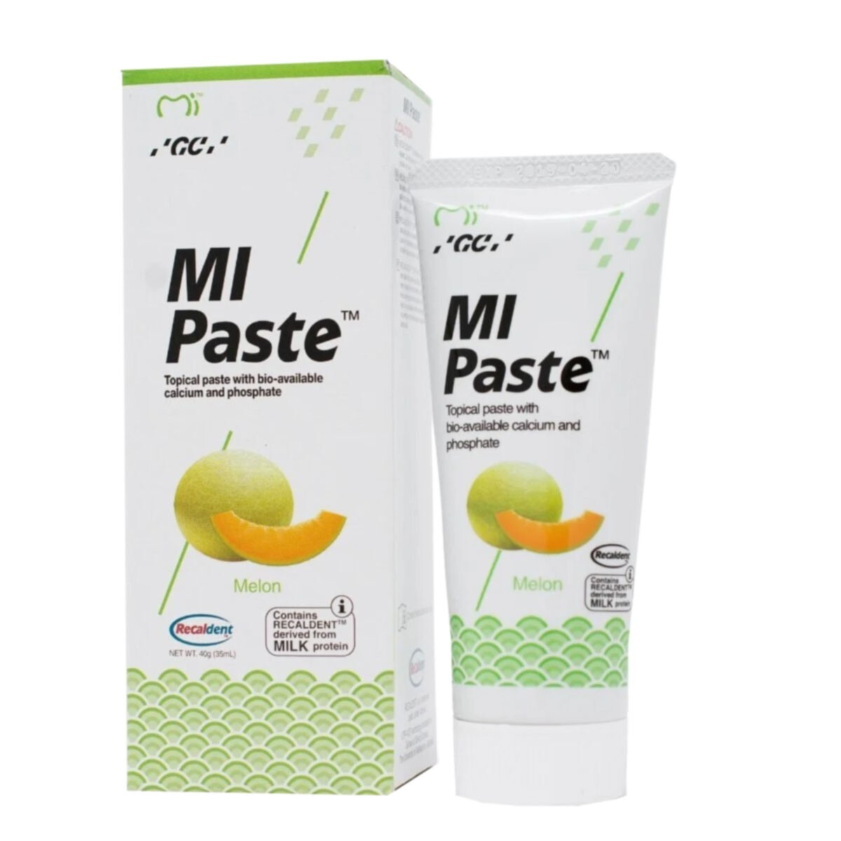 GC MI Paste Fluoride-Free Tooth Creme with Recaldent 40g Tube – MELON