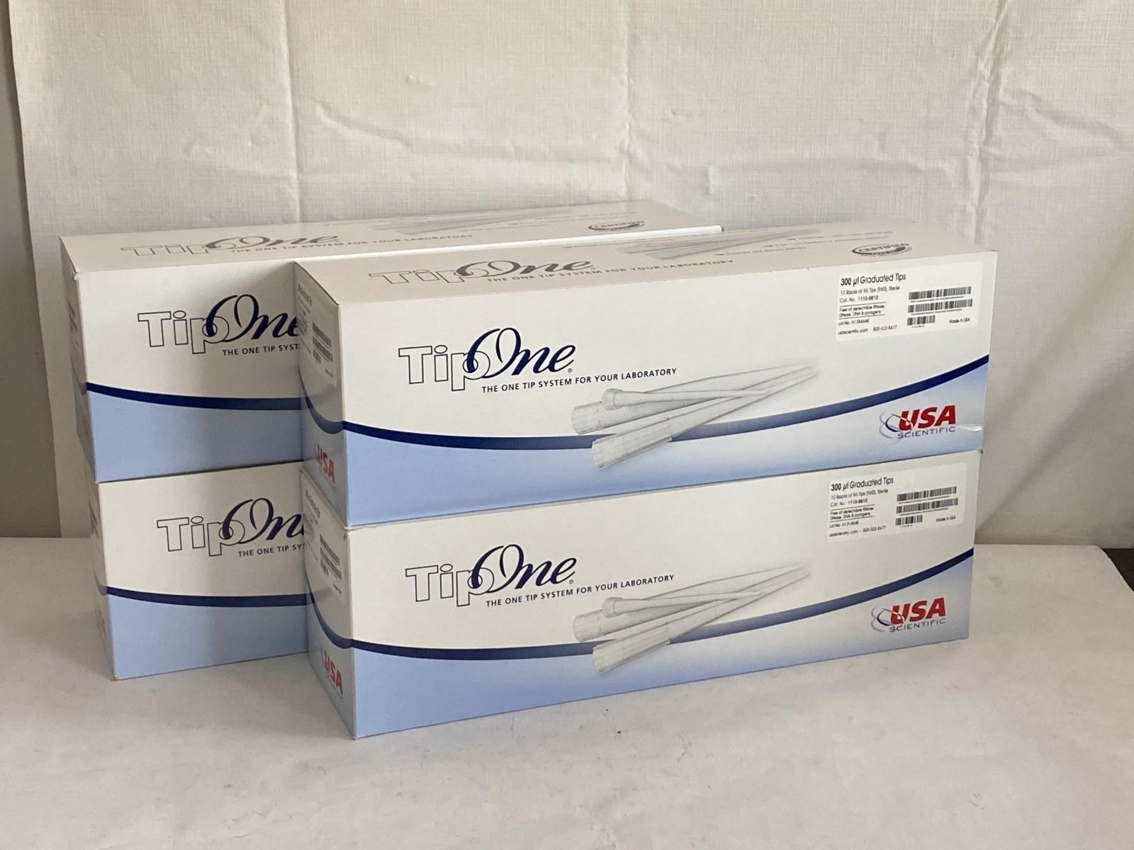 (3840) USA SCIENTIFIC TipOne 300uL Graduated Pipet Tips 40x 96/Rack 1110-9810