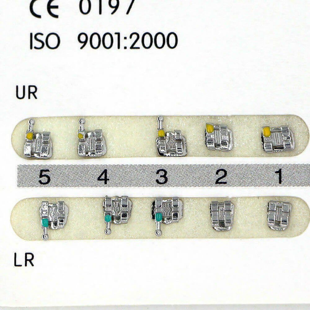 5 Packs Dental Orthodontic Metal Bracket Brace Mini MBT 022 345 Hook 20PCS/Pack