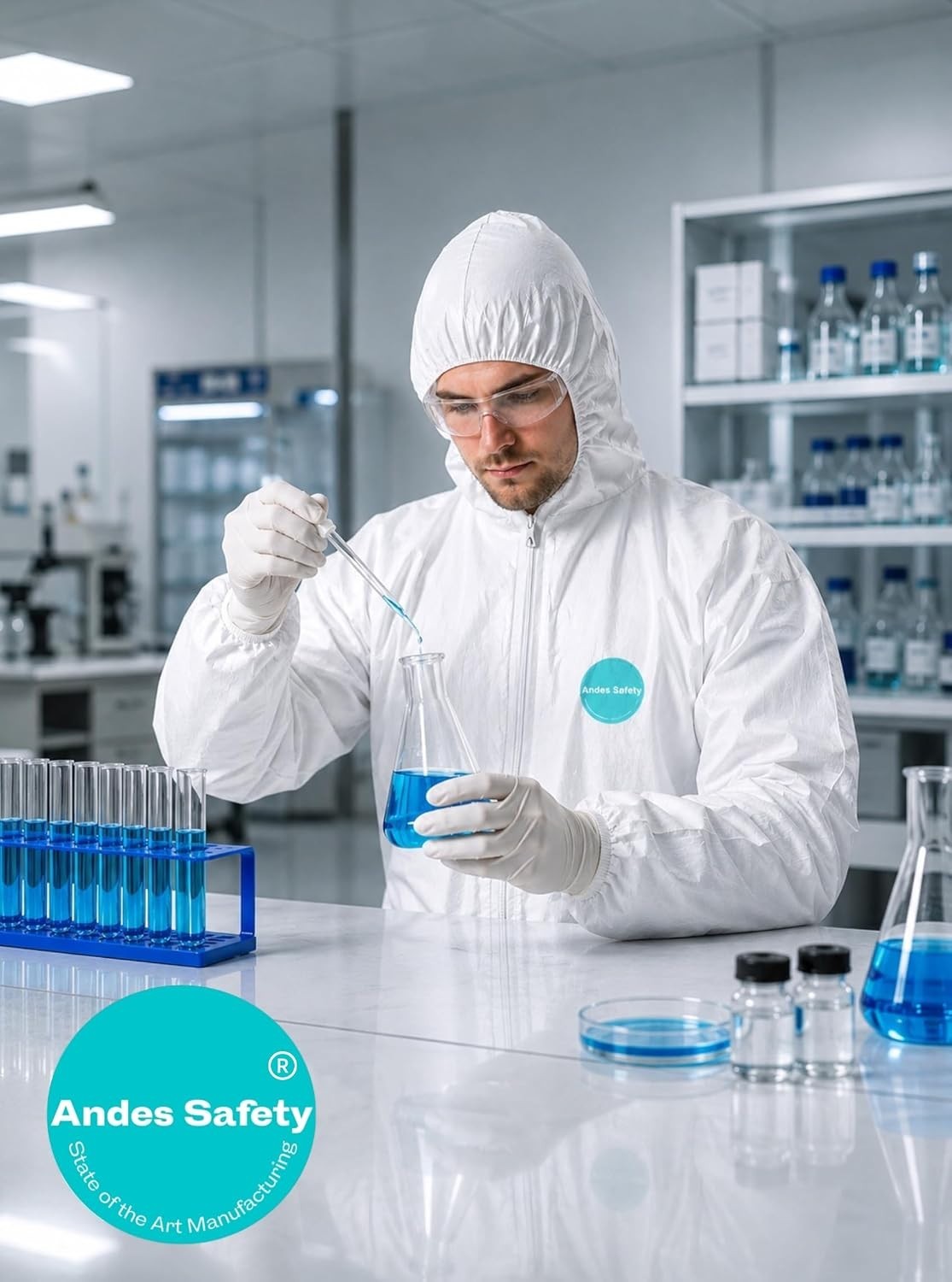 6 Individually-Wrapped Heavy Duty Disposable Coveralls with Integrated Hood