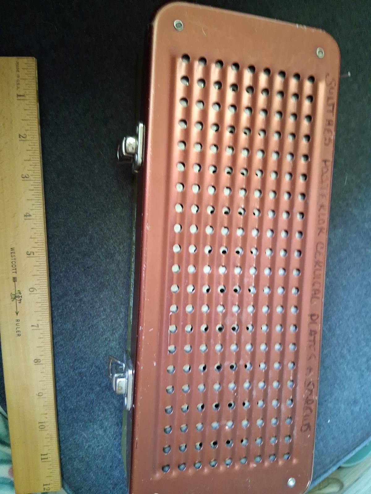 Empty Instrument Sterilization Tray SYNTHES Switzerland Size 12″x5″