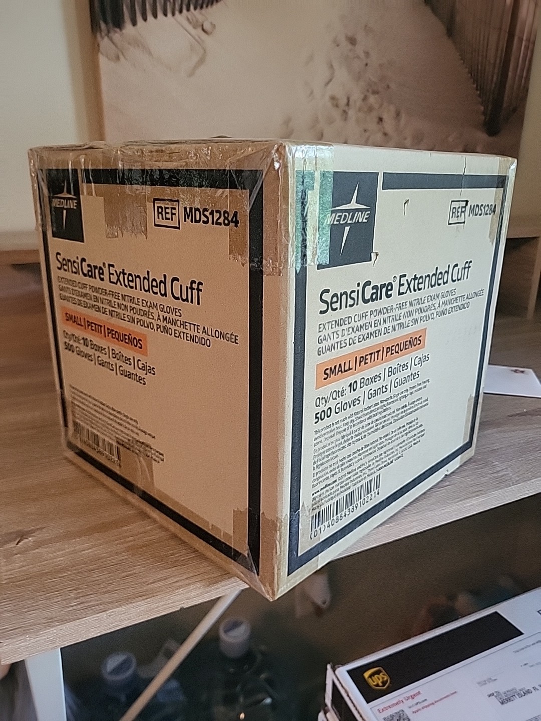 Case/500 Gloves Medline SensiCare Extended Cuff Nitrile Exam Small MDS1284