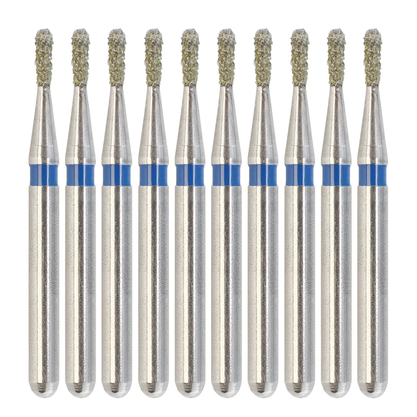 Multi-Use Dental Diamonds Burs Pear FG 830/010M Medium Grit Blue High Speed