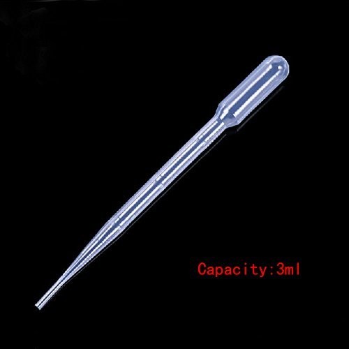 White 3ml Disposable Plastic Eye Dropper Set Transfer Graduated Pipettes 20 Pcs