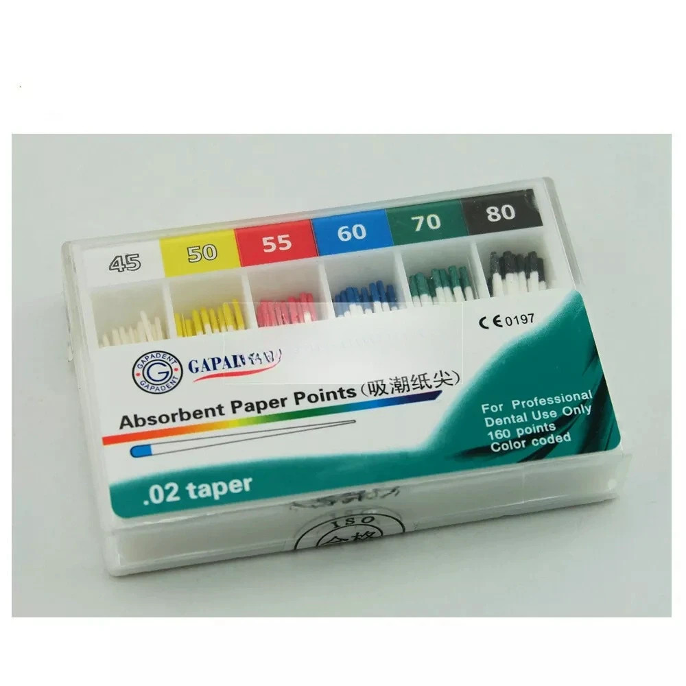 Dental Root Canal Absorbent Paper Point Gutta Percha Point F1F2F3 Taper 02/04/06