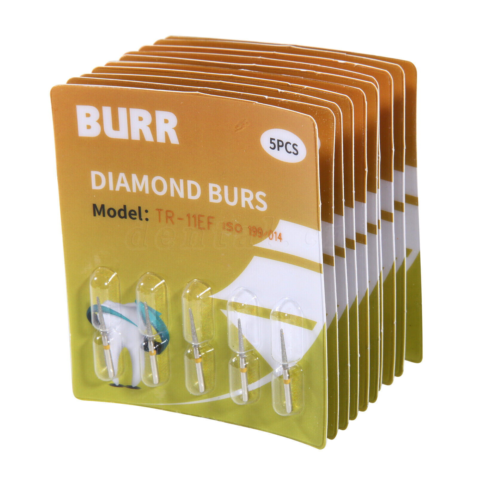 50pcs Dental Diamond Burs FG 1.6MM for High Speed Handpiece Extra Fine TR-11EF