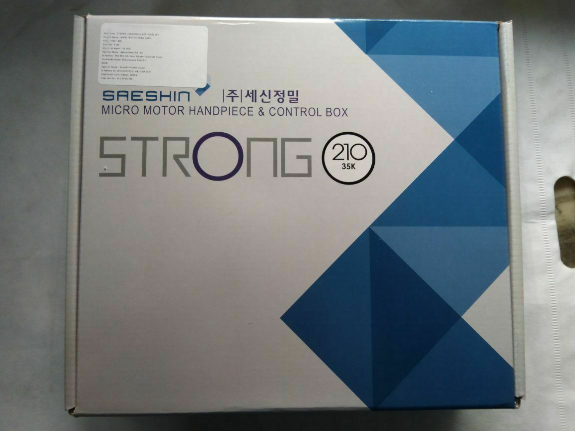 Saeshin Lab Micromotor Brush Motor Strong 210/105L (35,000 Rpm) Made in Korea