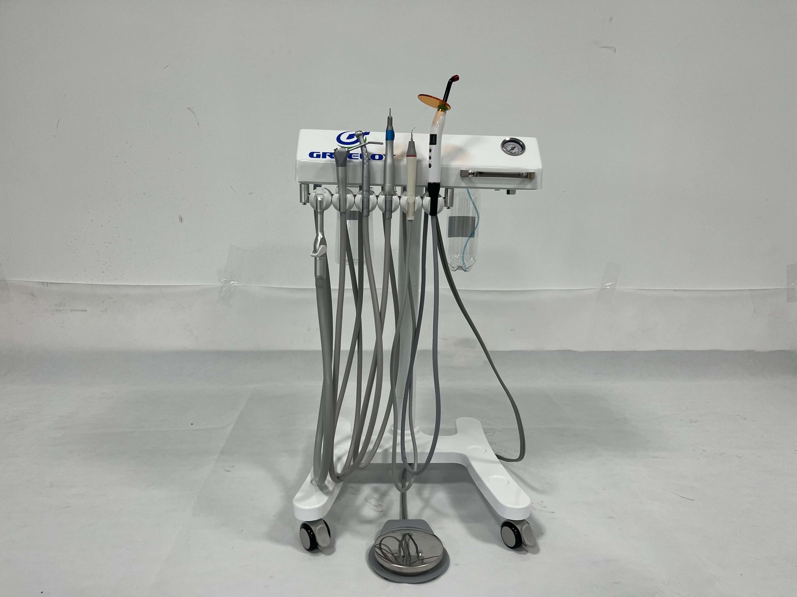 Dental Treatment Unit Adjustable Mobile Cart +LED Curing Light+Scaler GU-P302 4H