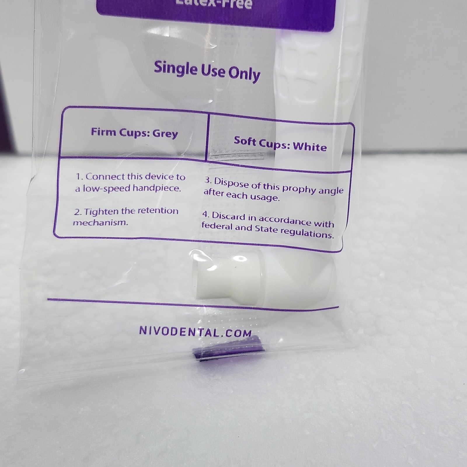 500 Nivo Disposable Prophy Angles White Soft Latex Free Individually Wrapped