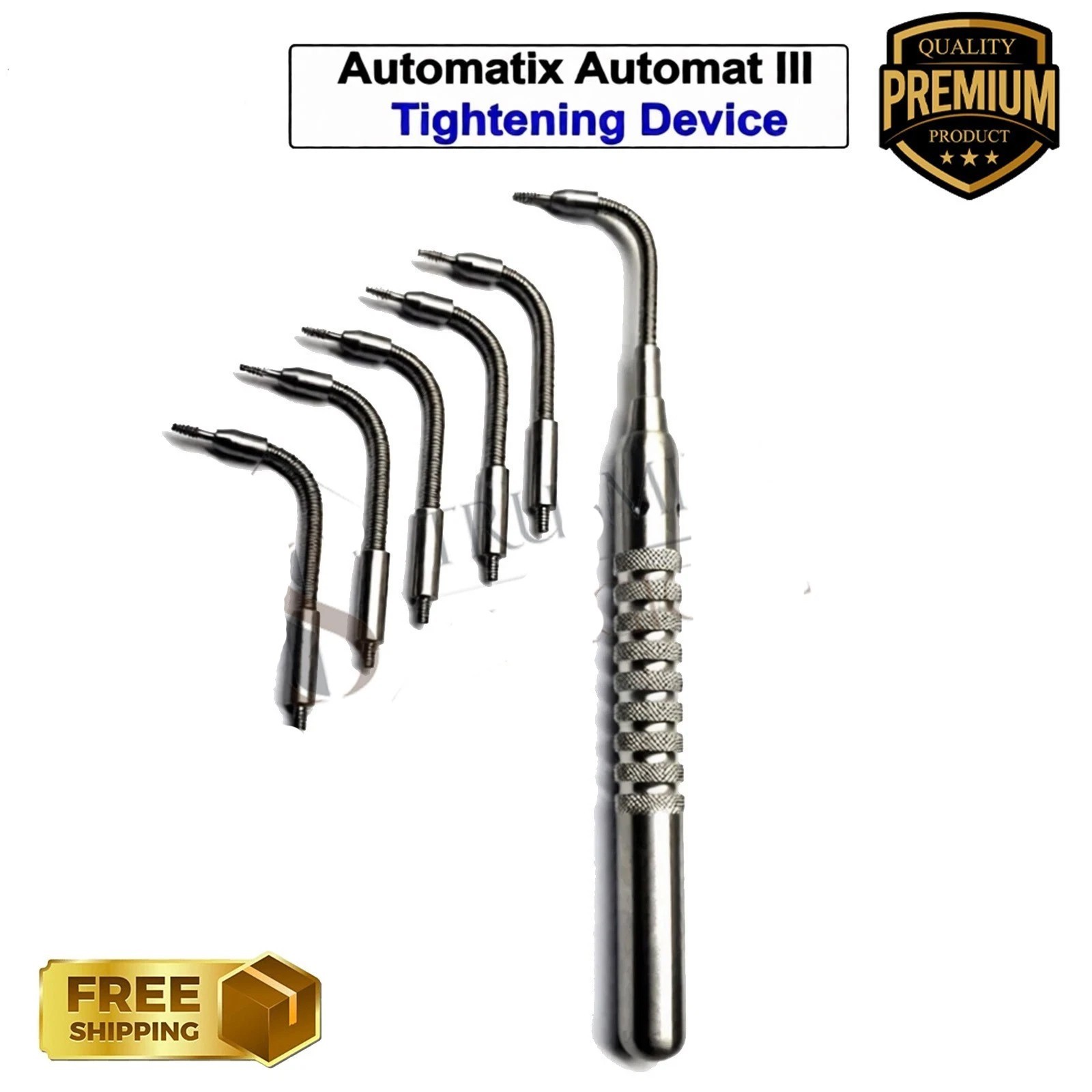 COMPLETE AUTOMATRIX AUTOMATE III TIGHTENING DEVICE 1 HANDLE PLUS 6 SHAFT DENTAL
