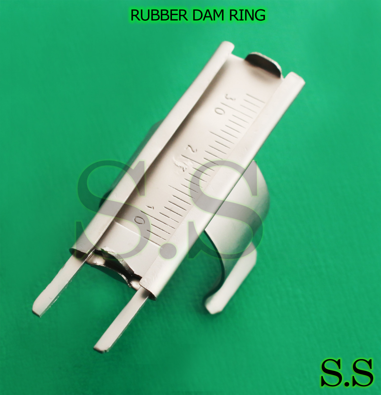 5 ENDODONTIC RUBBER DAM RING WITH SCALE DENTAL INSTRUME
