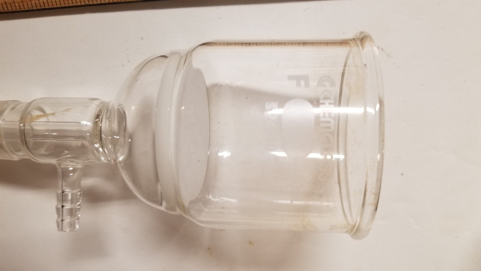 150mL Buchner Filter Funnel 24/40 Inner Joint Fine Frit Chemglass CG-1406-12