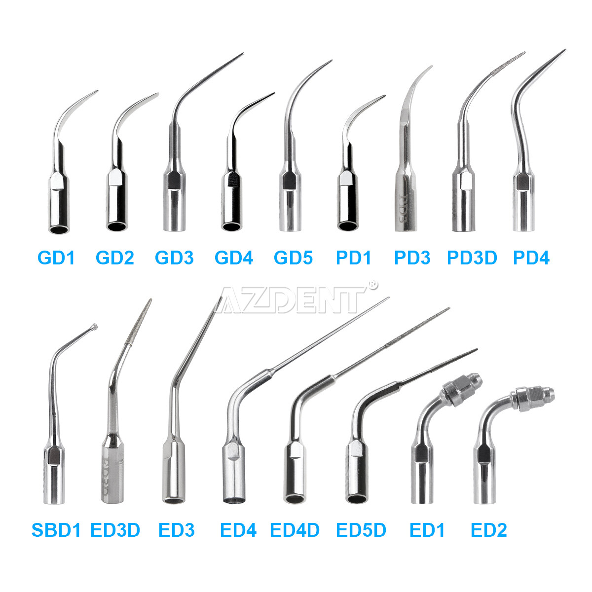 17 Types Ultrasonic Scaler Tips Scaling Perio Endo Fit SATELEC NSK DTE Scaler A