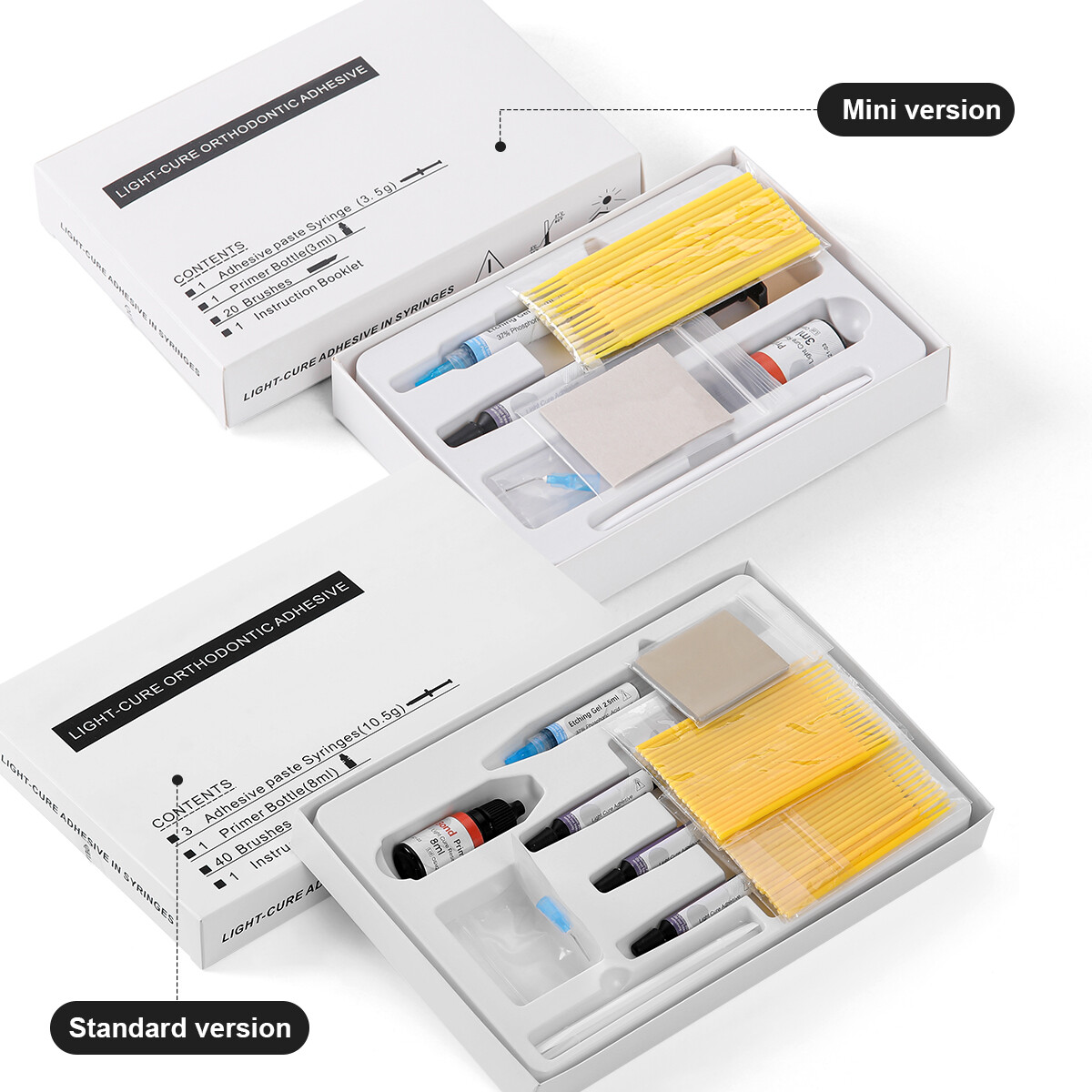 Brackets de ortodoncia dental Brackets Light-Cure Adhesivo Resina Gel Kit