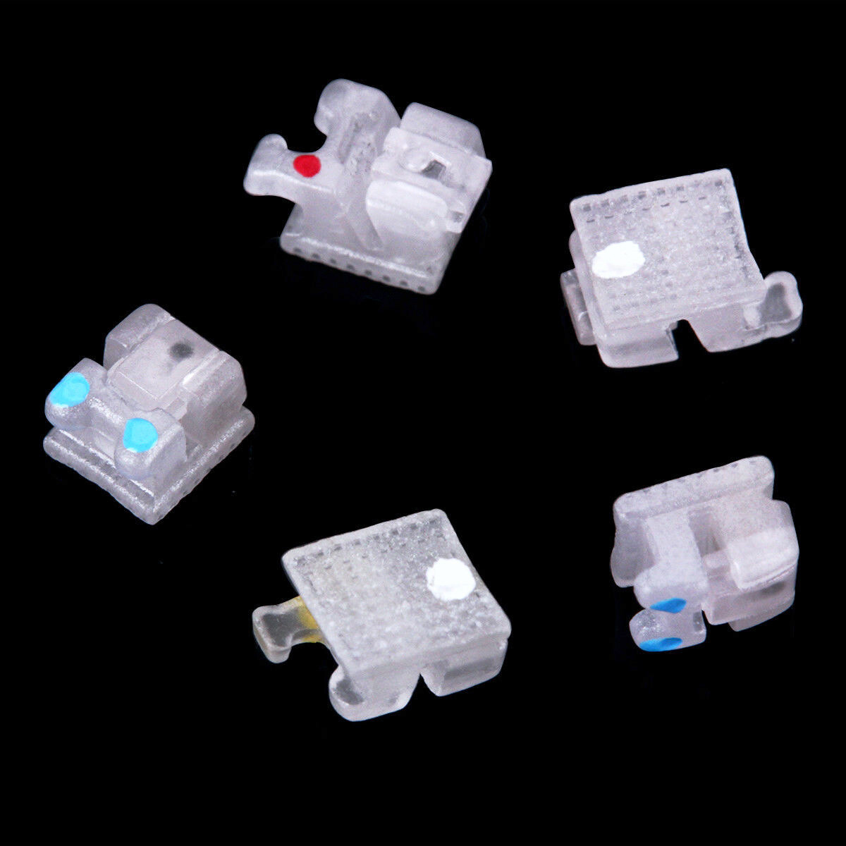 Dental Self-Ligating Orthodontic Ceramic Bracket Brace Roth 022 Slot 345 Hooks