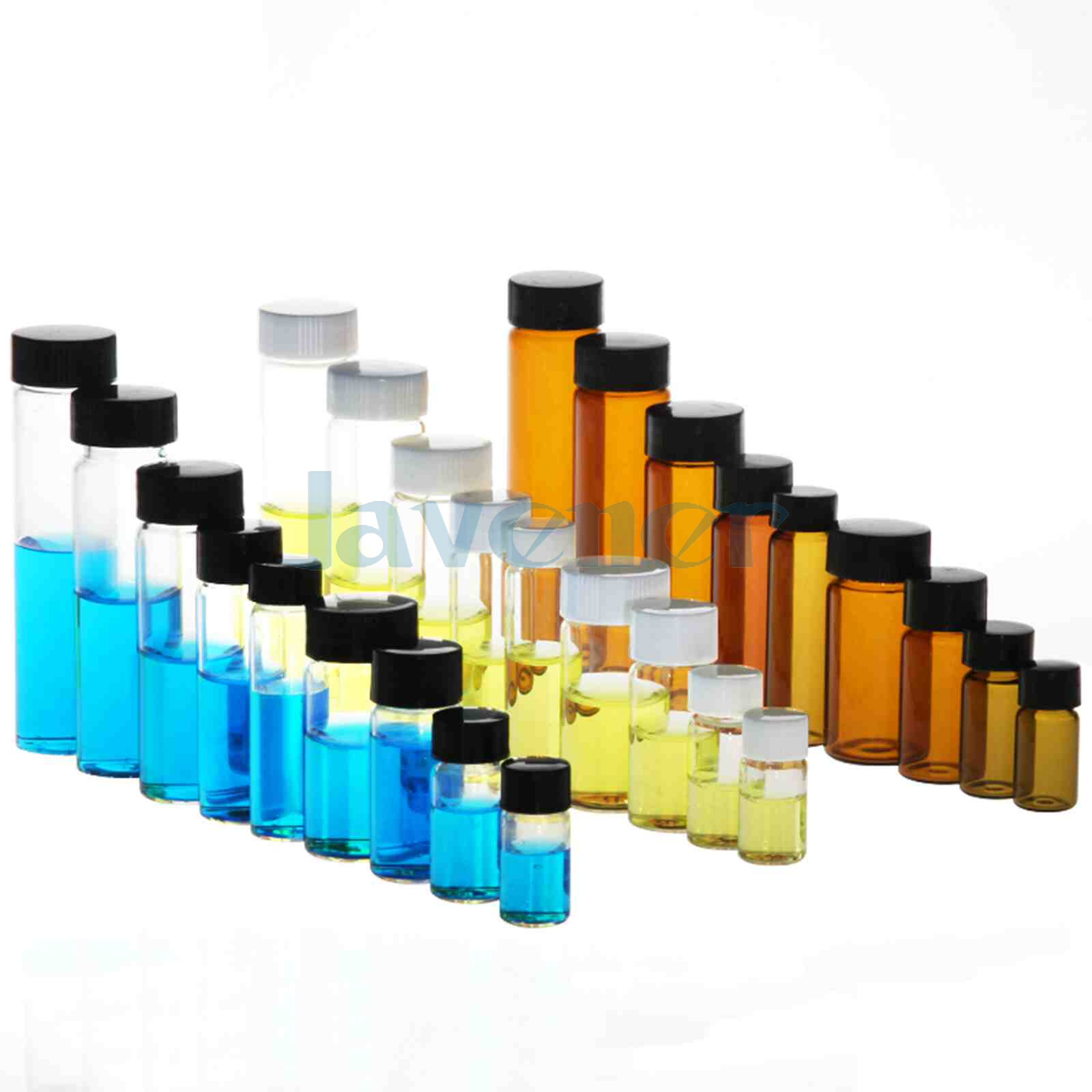 1ml/2ml/3ml/5ml/10ml/20ml/30ml/40ml/50/60ml Sample Bottle Glass Screw Top