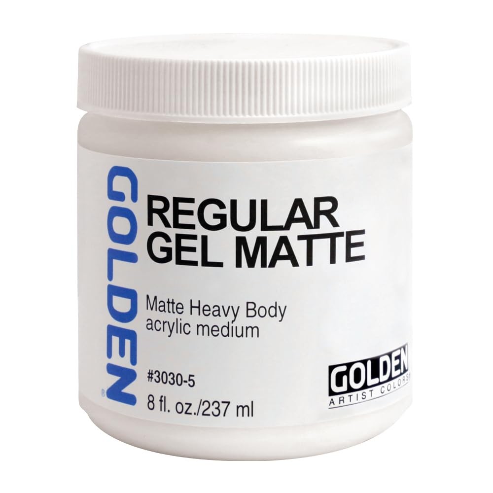 Golden Regular Matte Gel Medium-8 ounce 8 Fl Oz (Pack of 1), Clear