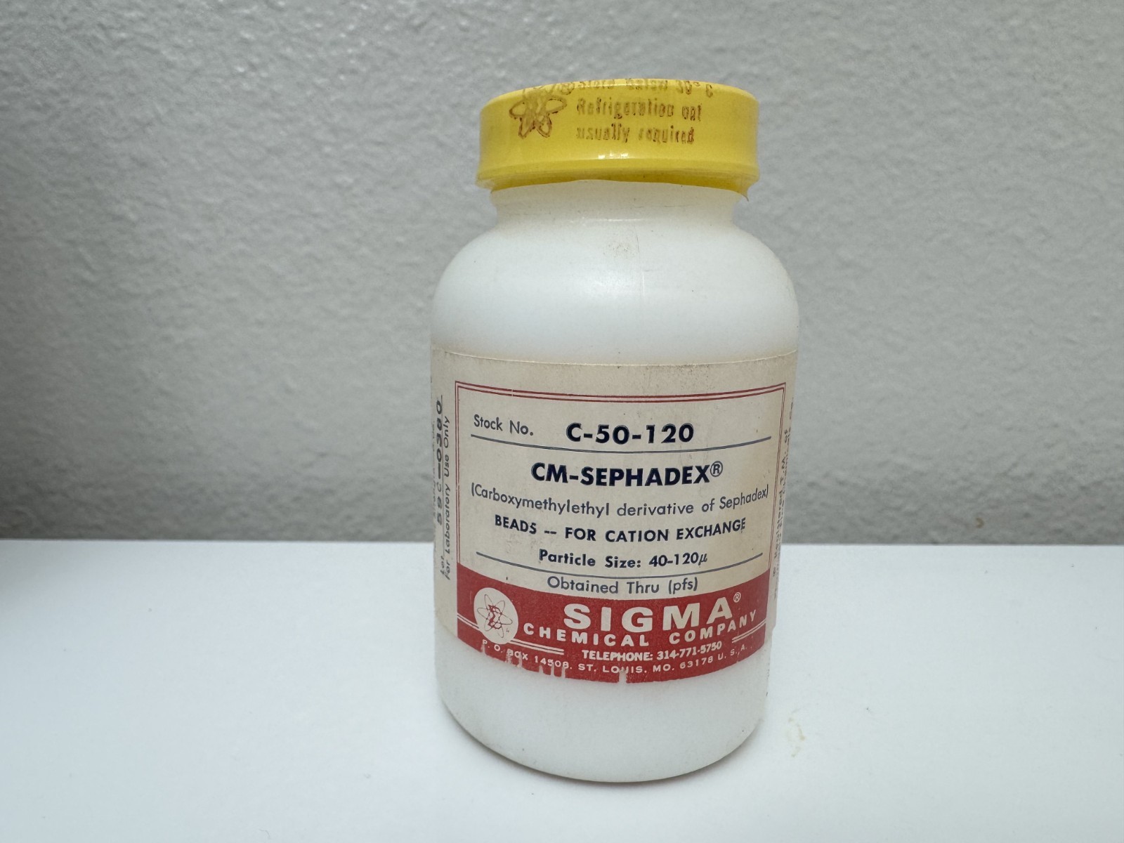 SIGMA CM Sephadex C-50 40-120 micron particle size 100 grams SEALED