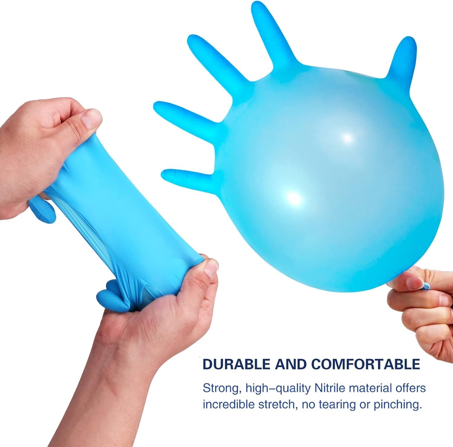 Nitrile Disposable Gloves Powder & Latex Free 4mil Touch Screen Disposable No…