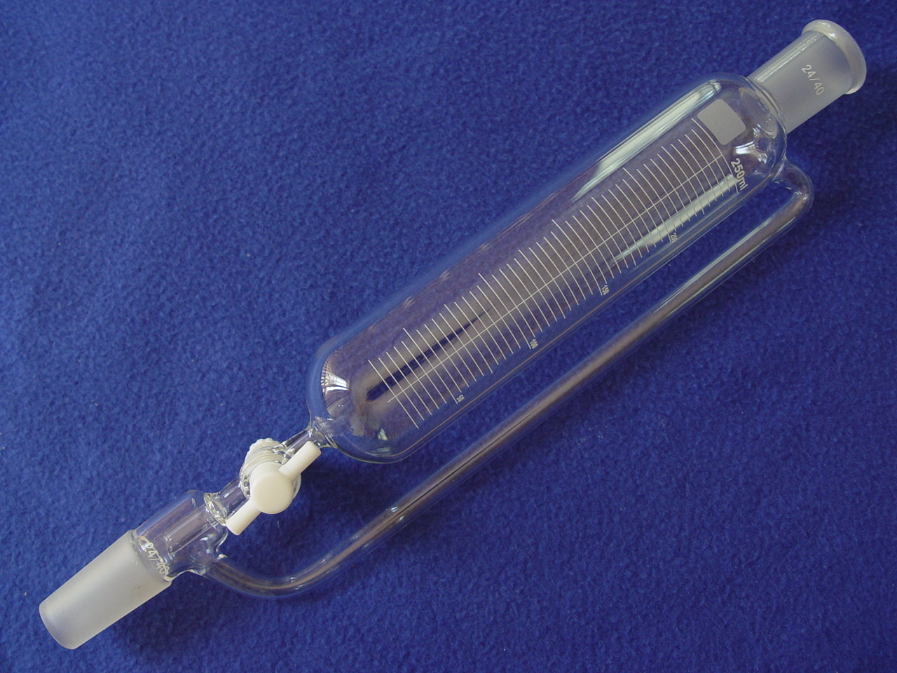 250ml pressure equalizing Addition Funnel Graduated 24/40 PTFE Premium