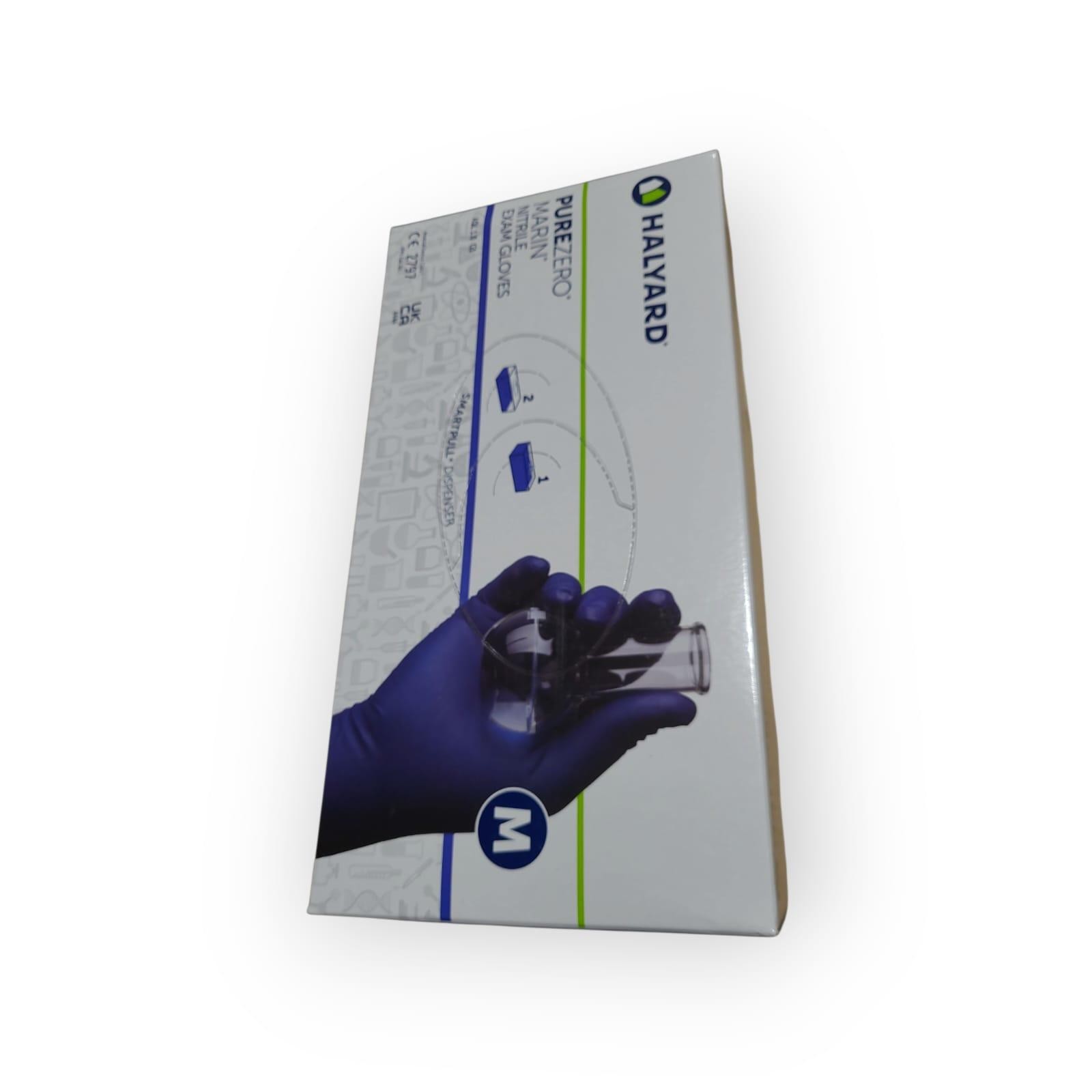 HALYARD Nitrile Exam Gloves, 9.5 Inches Length, 5 Mil, Blue Size M Case of 1000